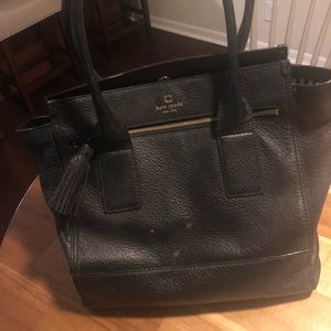 Kate spade black leather tote